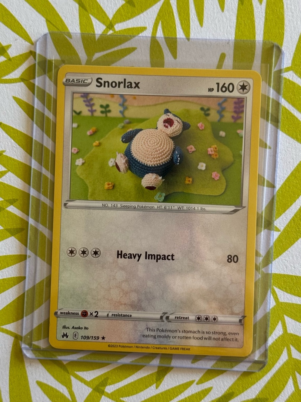 Pokemon Snorlax 109/159 Crown Zenith Rare Asako Ito